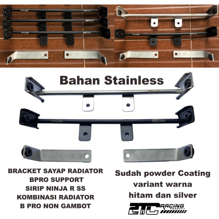 [Good] BRACKET SAYAP RADIATOR BPRO SUPPORT SIRIP NINJA R SS KOMBINASI