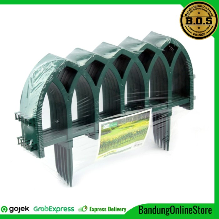 *TOP* SET PAGAR TAMAN PLASTIK ISI 5 PCS HIJAU PAGAR TANAMAN MINIMALIS