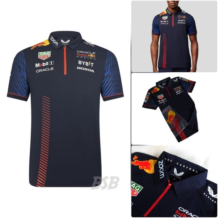 (Best) POLO SHIRT REDBULL CASTORE MOTOGP TEAM 2023 GRADE ORIGINAL KAOS PRIA