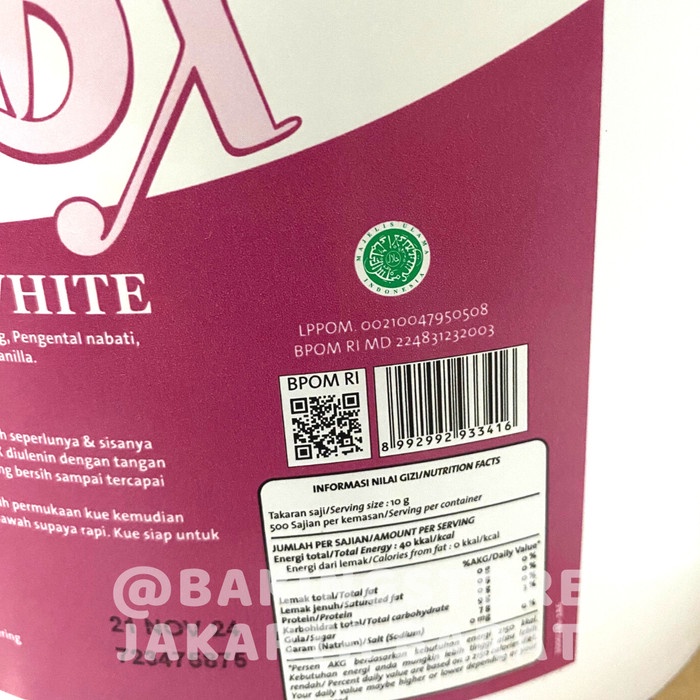 

Promo Terbatas Fondx Fondant Virgin White Vanilla 5 Kg Halal Aman