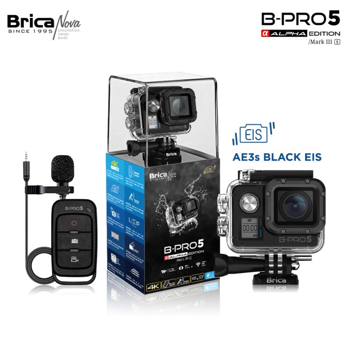 Fujitech - Actioncam Brica Bpro 5 Ae 4K Mark Iiis - Ae3S - Black - Free Tshirt