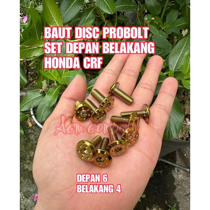 terbaru  baut baud disc / cakram / piringan buat honda crf 150 - set depan belakang model probolt