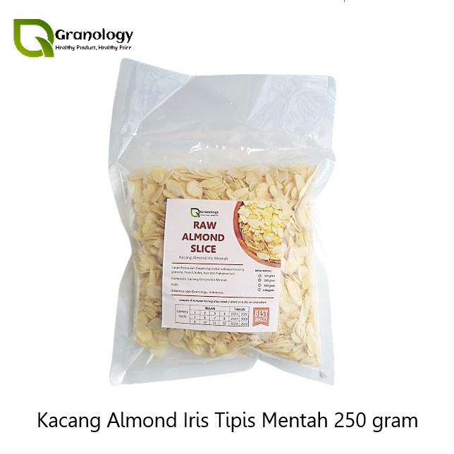 

Kacang Almond Slice Mentah / Raw Slice Almond- 250 Gram