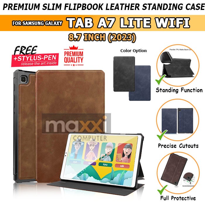 Jt Top Samsung Tab Tablet A7 Lite Wifi Flipcase Flipcover Case Cover Kulit