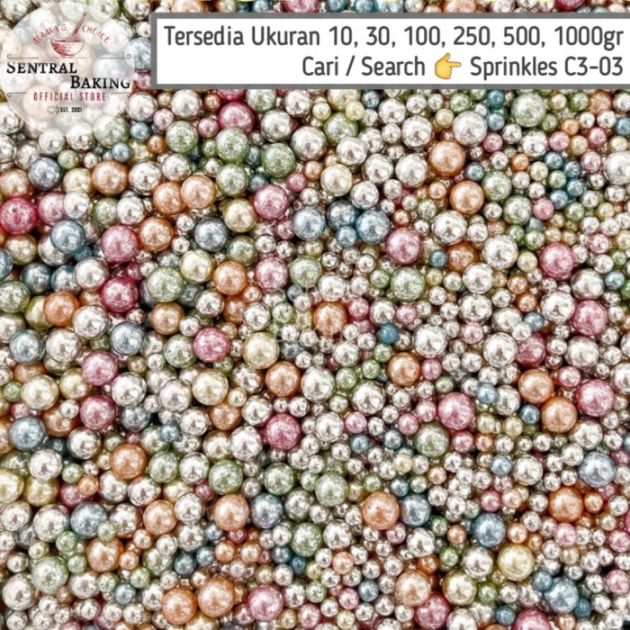

Sale Terbatas Sprinkel Mutiara Rainbow Shiny 100Gr (C3-03) / Springkel Sprinkle Kue Aman
