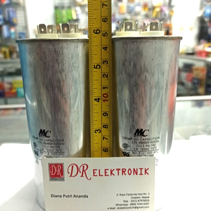 KAPASITOR CAPASITOR RUNNING MC 100UF 100 UF MIKRO 450V 450 400 VOLT