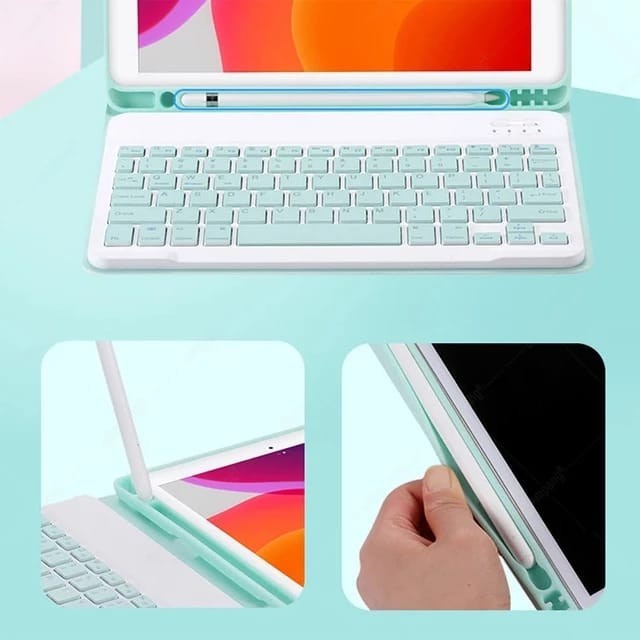 (Good) Samsung Tab S6 Lite T615 Book Cover Case Keyboard Wireless Mouse Set