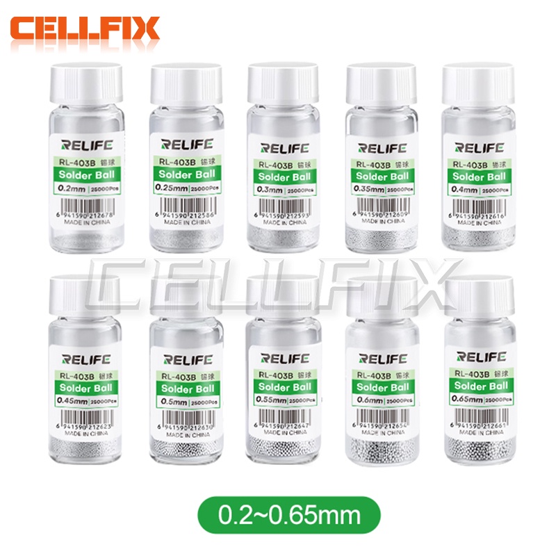 RELIFE RL-403B 0.2~0.65MM various specifications solder ball for computer motherboard PCB production