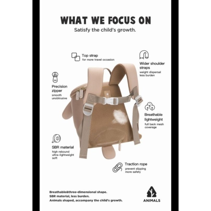 Ransel Zoy Zoii Toddler Backpack B28 Leash Lying Bag Tas Sekolah Anak -Gratisongkir