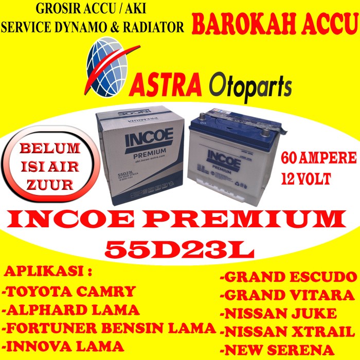 Aki Incoe Premium 55D23L Astra Otoparts
