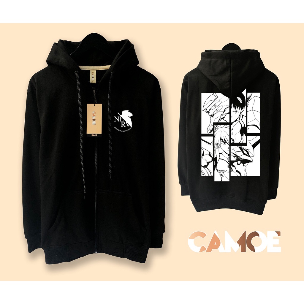 Jaket Hoodie Zipper Anime Neon Genesis Evangelion