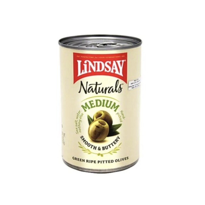 

Lindsay Naturals Medium Green Ripe Pitted Olives Smooth & Buttery 6 Oz