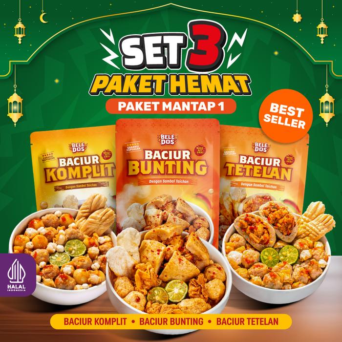 

BELEDOS Mukbang 1 Baciur Paket Mantap / Baciur Tetelan / Baciur Komplit/ Baciur Tetelan