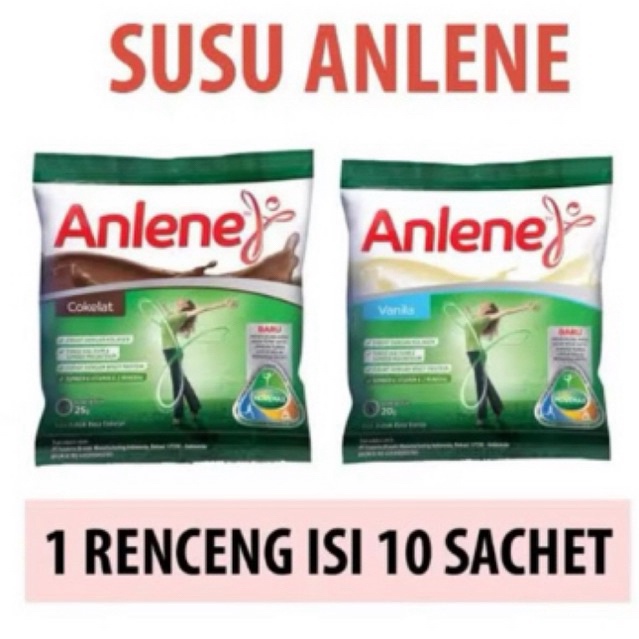 

ANLENE SACHET GOLD 25GR / ACTIFIT VANILA 20GR COKLAT 22GR (10 SACHET)