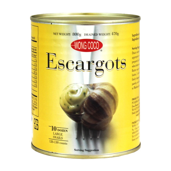 

Sale Terbatas Wong Coco Escargots Eacargot 850Gr Keong Daging Olahan Siap Saji Aman