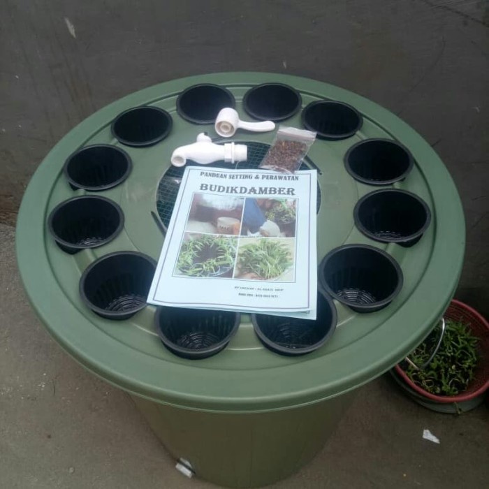 EMBER LELE 80 LITER 12 NETT POT/BUDIKDAMBER/ BUDIDAYA IKAN & AQUAPONIK