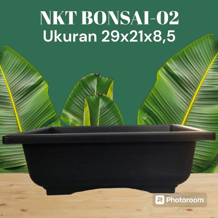 Pot plastik NKT BONSAI 02 pot persegi panjang pot bunga tanaman