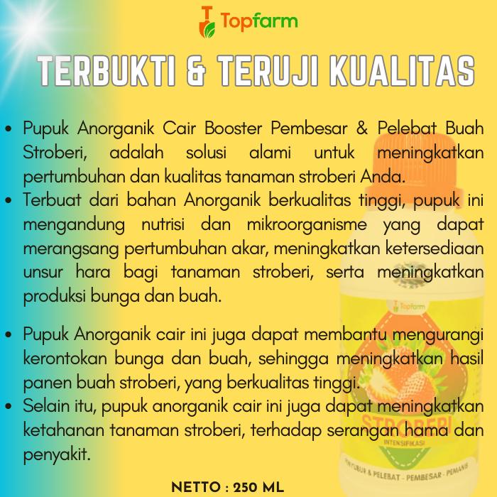 Pupuk Stroberi Topfarm / Booster Stroberi / Pupuk Penyubur Tanaman Stroberi / Pupuk Pelebat Buah