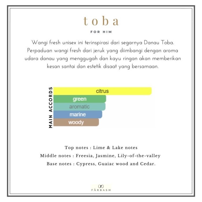 [BestSeller] Farbash Parfum TOBA - Parfum Pria 25 ML