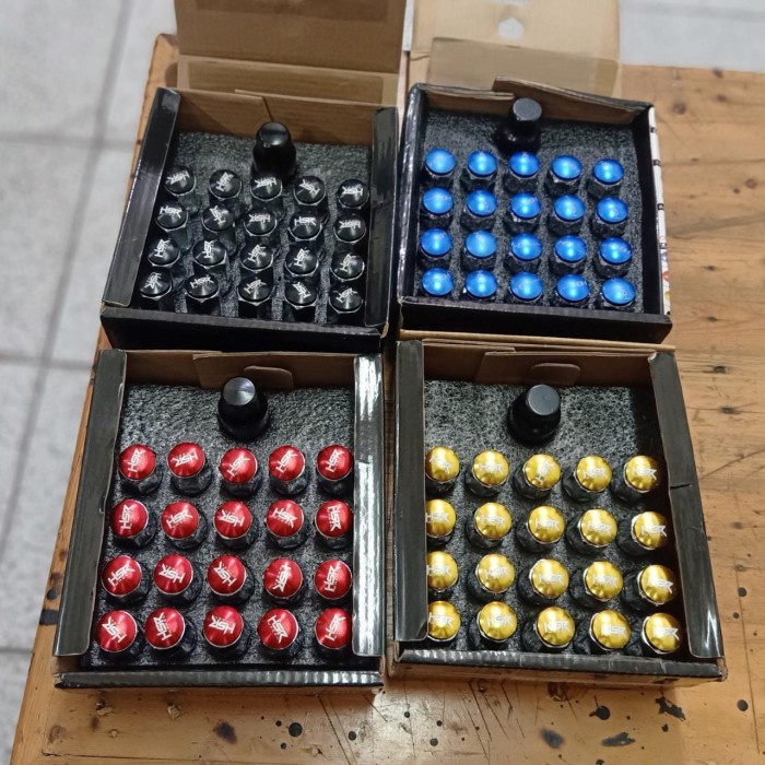 Lugnut Mur Baut Roda Variasi Velg Racing Mobil Murah Hsr 1,5 Keren