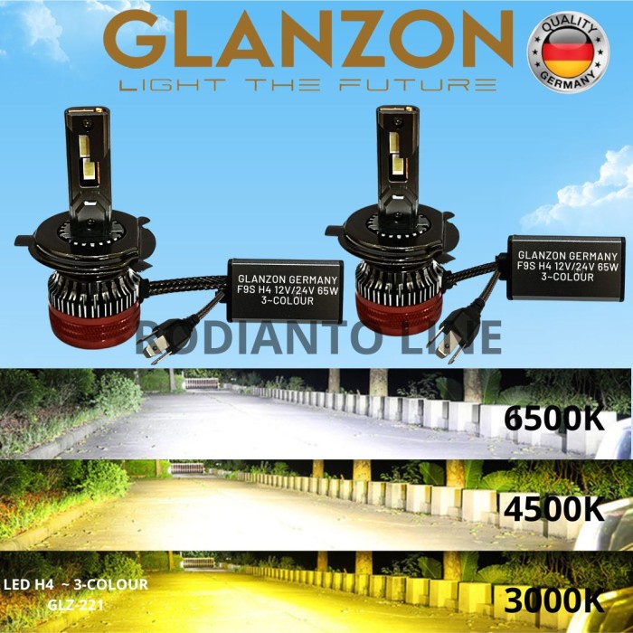 Lampu Led Mobil Chevrolet Spin H4 - 3 Warna X9 Eco. 36W Original