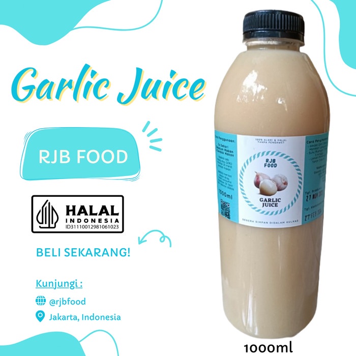 

1000ml Jus Bawang Putih Tunggal Jahe Merah Lemon Madu Hutan Cuka Apel