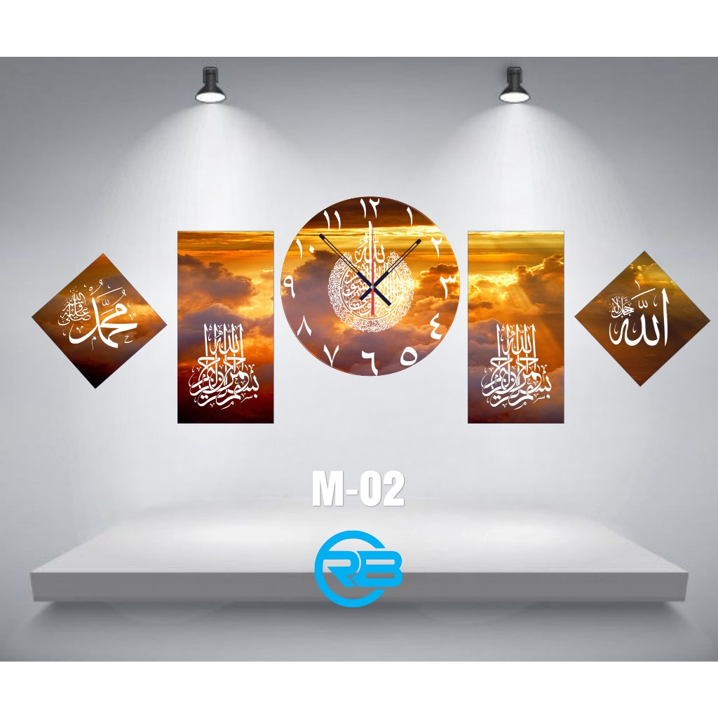 PALING DICARI JAM KALIGRAFI JUMBO/ 1 SET JAM DINDING KALIGRAFI TERBARU/ JAM DINDING AESTHETIC