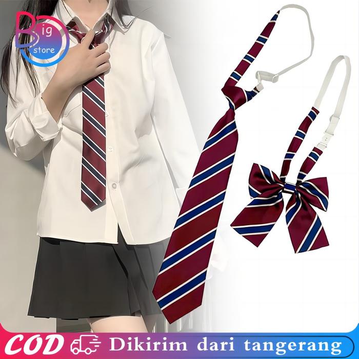 1set Dasi Jk Dasi Kupu Kupu Wanita Korean Style Neck Tie College Malas Dasi Kecil Dasi Wanita Dasi