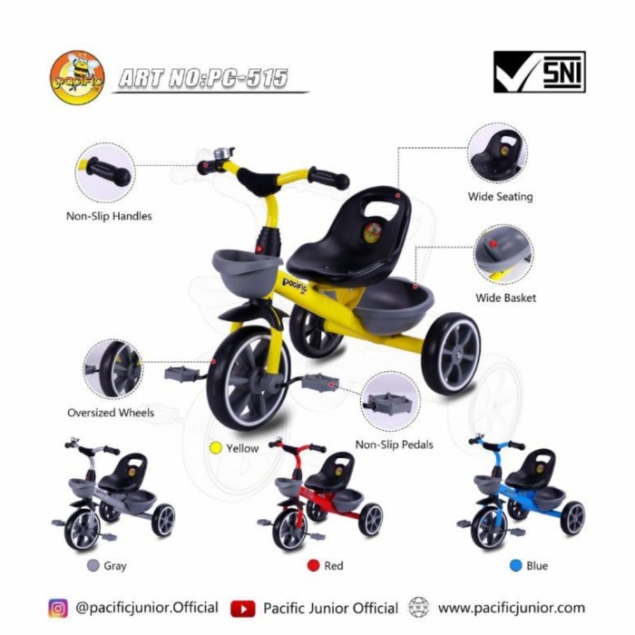 Sepeda Anak Roda Tiga Pacific 515