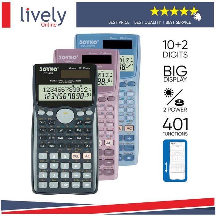 

Jual [READY] Calculator Kalkulator Joyko CC-25 Scientific 401 Functions Ilmiah