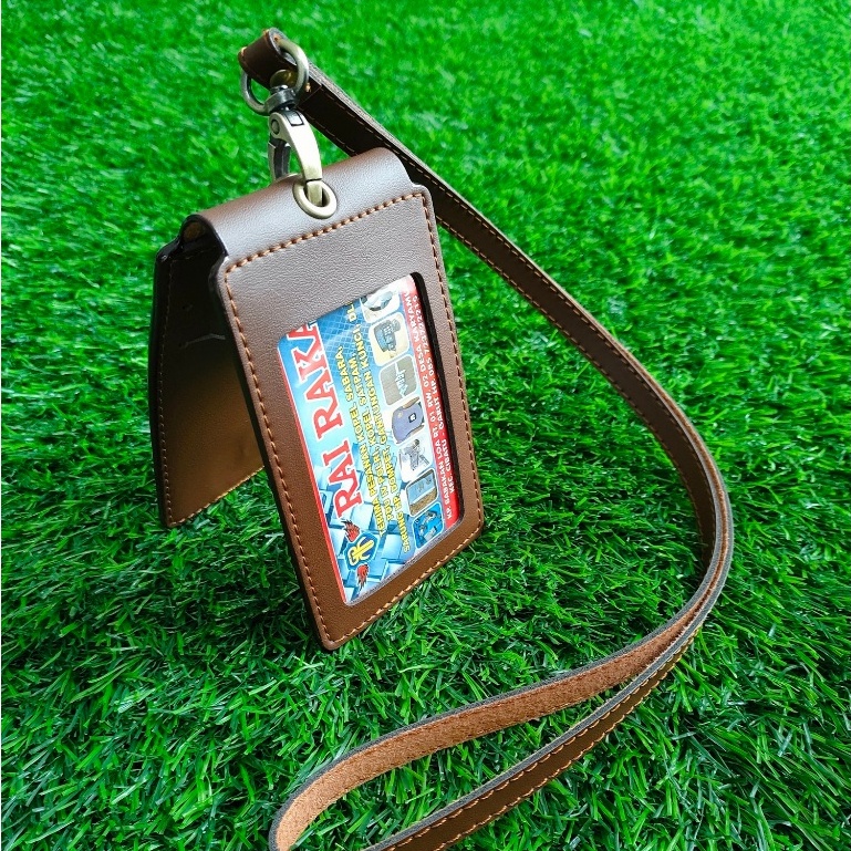 

Id Card Name Tag Kulit Holder Double Flip Magnet Terbaru
