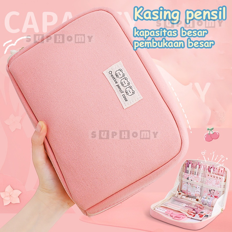 

Kotak pencil Tas PenaTempat Pencil Tas Pensil tempat alat tulis 90 kapasitas besar pembukaan besar