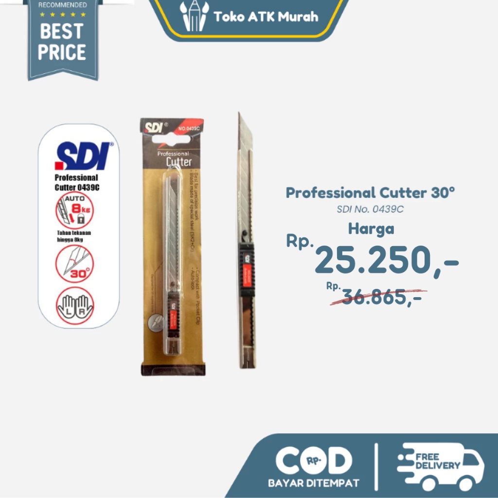 

Professional Cutter 30 Derajat SDI No. 0439C