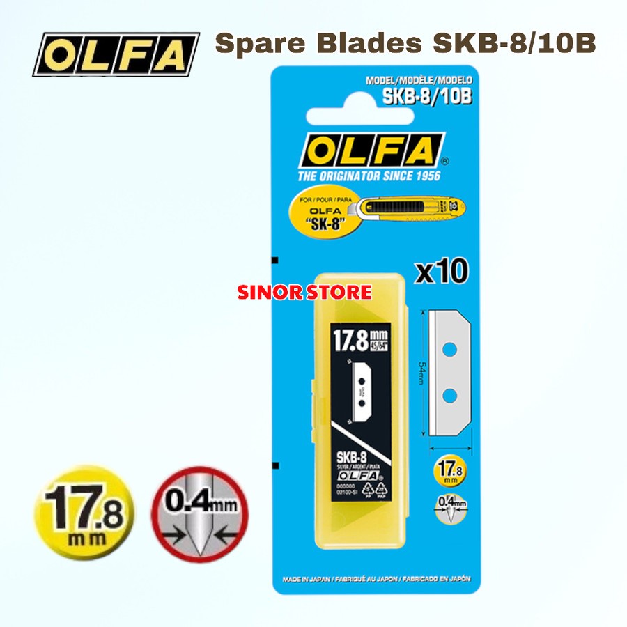 

REFILL Olfa Cutter Blande SKB-8 ( 10 Pcs Per Pack )