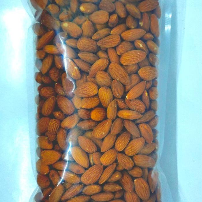 

terbaru !!! 500gr roasted almond premium rasa asin - kacang almond panggang kupas - oven - matang -