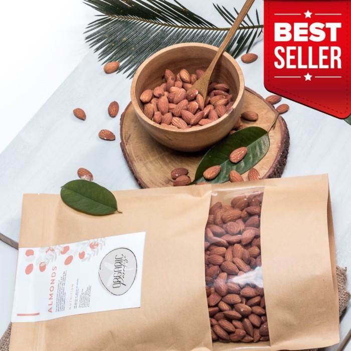 

terbaru !!! organic paradise kacang almond mentah 250 gram / raw almond 250 gram usa non gmo ready