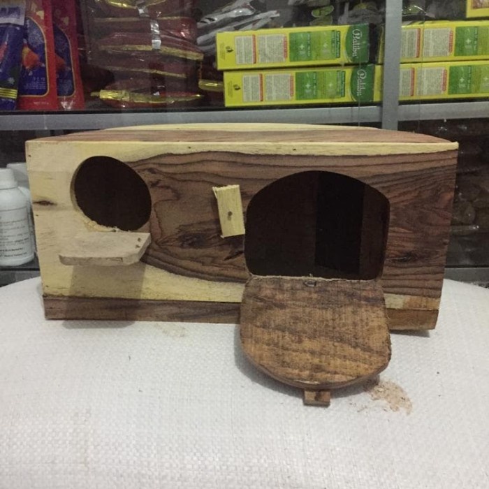 JTTOP" GLODOK TERNAK LOVEBIRD - GLODOKAN OVAL SANGKAR LOVEBIRD - GLODOK KAYU