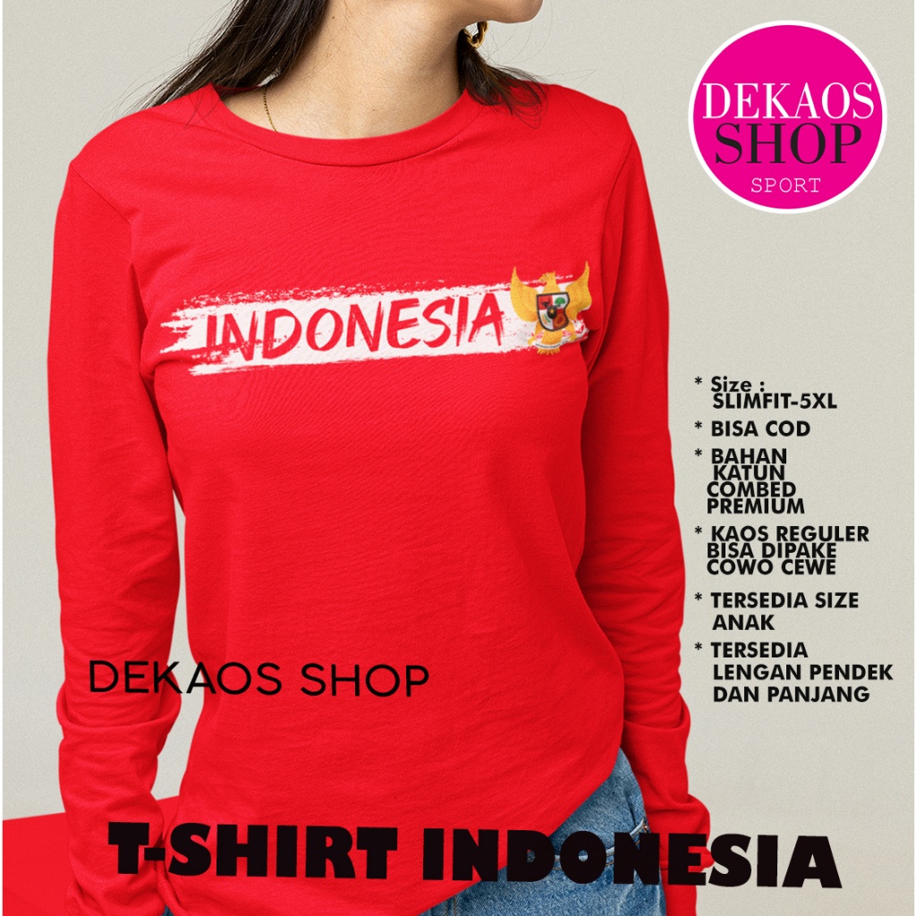 PROMO / KAOS 17 AGUSTUS DEWASA / KAOS 17 AGUSTUS LENGAN PANJANG / KAOS INDONESIA LENGAN PANJANG/