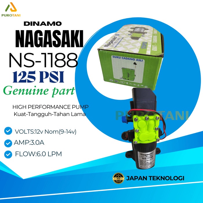 JTTOP" DINAMO NAGASAKI SPRAYER ELEKTRIK 12V DC POMPA AIR MINUM KANGEN WATER