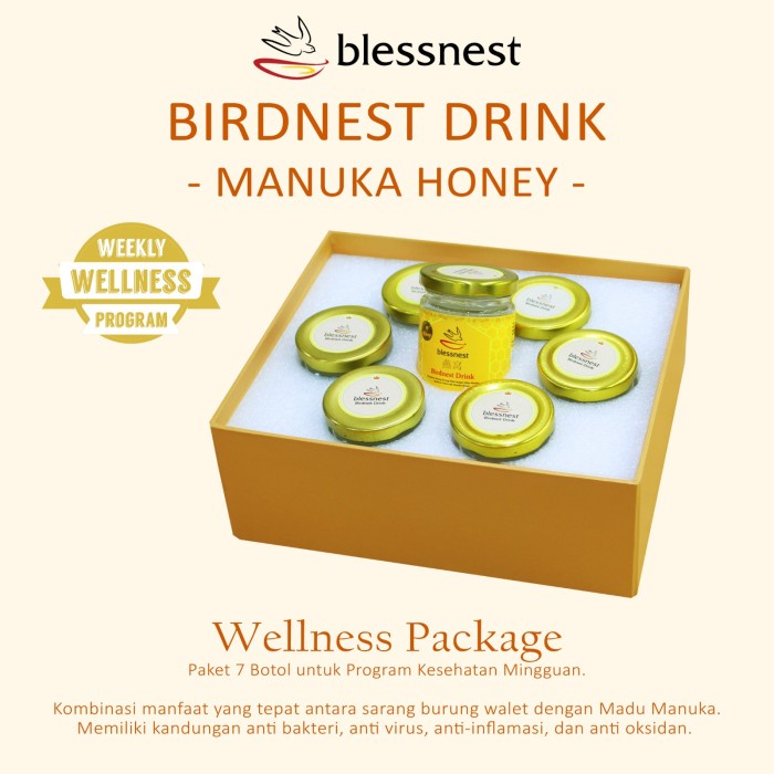 

Minuman Sarang Burung Walet - Blessnest Drink Honey Manuka paket isi 7
