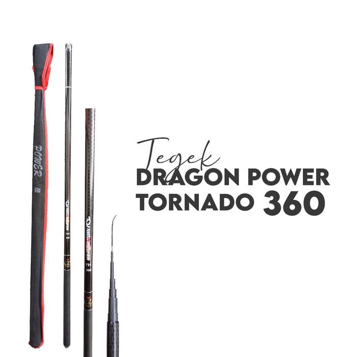 Terbaru Tegek Pancing Tornado Dragon Power Vip 360 450 540 Rod Carbon Cod