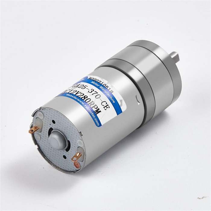 High Torque Electric Motor DC 12V Adjusted Speed Motor Torsi Tinggi 1360RPM