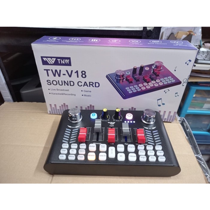 Profesional Live Soundcard TNW-V18 -Bluetooth Live Soundcard+equalizer