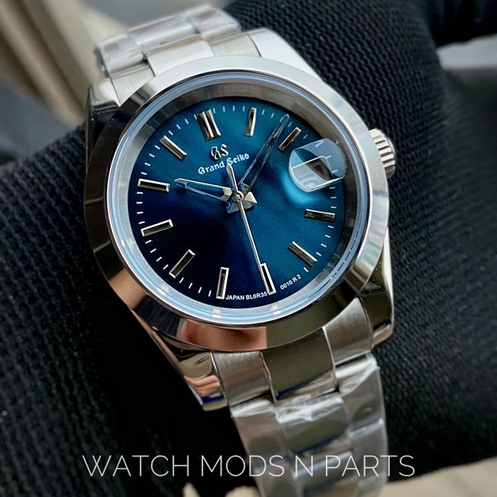 GS Mod Grand seiko 39mm, dark evergreen classy sunburst dial