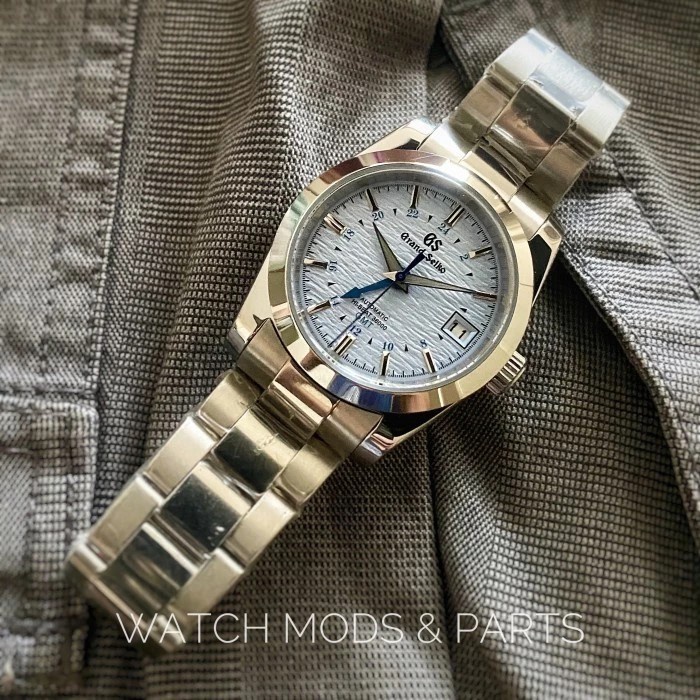 Seiko Mod Grand Seiko GS Automatic NH34 GMT jalan Blue Ripple Dial