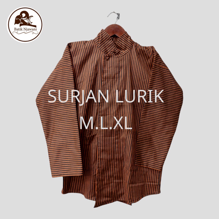 surjan lurik garis kecil Pakaian adat Jawa