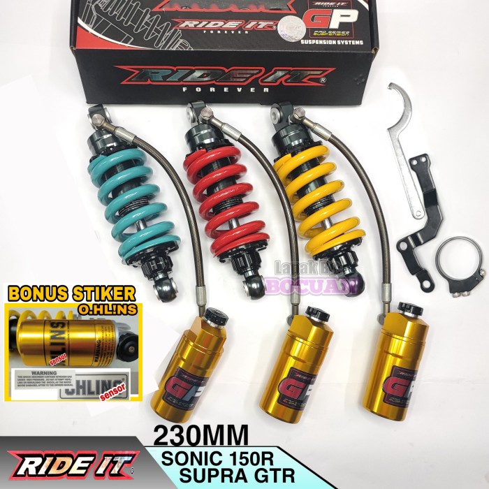 monoshock sonic 150 supra gtr rebound tabung pisah mono shock ride it