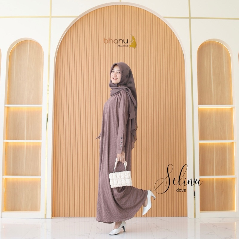 PROMO / IFABHANU - Selina Lambador Knit Premium Abaya_Gamis_Dress By Bhanu.excellent