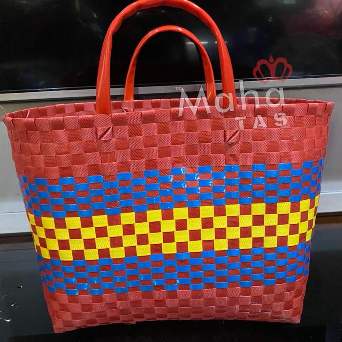 PRODUK TERBATAS Tas Anyaman keranjang/tas belanja pasar/tas hajatan Plastik