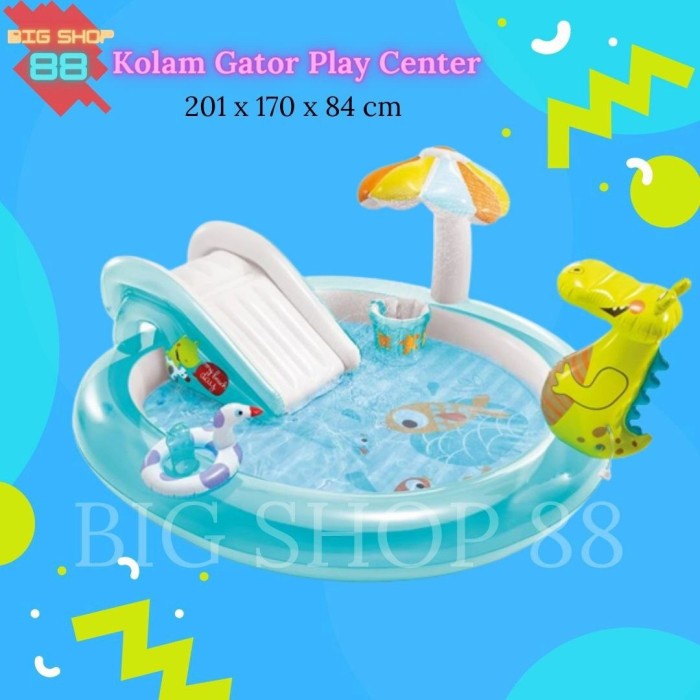 KOLAM RENANG INTEX BUAYA GATOR PLAY CENTER PEROSOTAN PROSOTAN ANAK